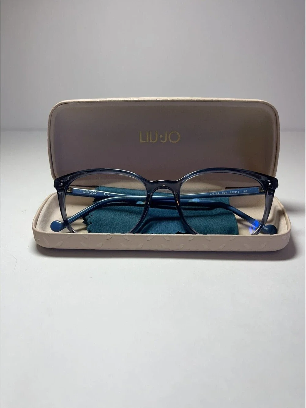 Liu Jo Eyeglasses LJ2715 424 Ebony & Blue L, Size 52-18-140 / With Case
